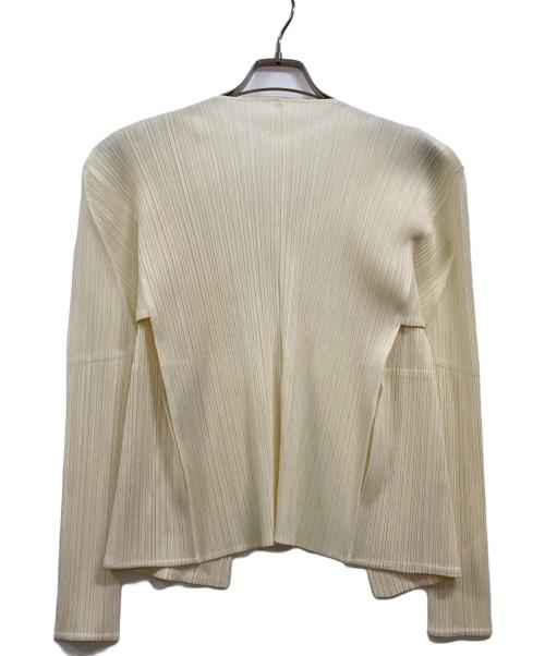 PLEATS PLEASE（プリーツプリーズ）PLEATS PLEASE (プリーツプリーズ) プリーツ加工カーディガン ホワイト サイズ:SIZE3の古着・服飾アイテム