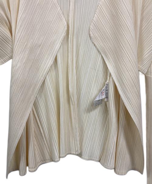 PLEATS PLEASE（プリーツプリーズ）PLEATS PLEASE (プリーツプリーズ) プリーツ加工カーディガン ホワイト サイズ:SIZE3の古着・服飾アイテム