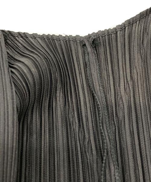 PLEATS PLEASE（プリーツプリーズ）PLEATS PLEASE (プリーツプリーズ) プリーツ加工カーディガン グレー サイズ:4の古着・服飾アイテム