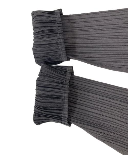 PLEATS PLEASE（プリーツプリーズ）PLEATS PLEASE (プリーツプリーズ) プリーツ加工カーディガン グレー サイズ:4の古着・服飾アイテム