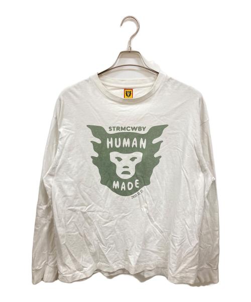 HUMAN MADE（ヒューマンメイド）HUMAN MADE (ヒューマンメイド) ロングスリーブTシャツ ホワイト サイズ:XXLの古着・服飾アイテム