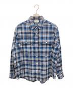 CELINEセリーヌ）の古着「ランバージャック ルーズシャツ チェック」｜ブルー×ホワイト