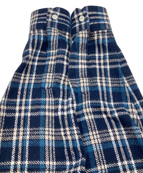 CELINE（セリーヌ）CELINE (セリーヌ) ランバージャック ルーズシャツ チェック ブルー×ホワイト サイズ:37の古着・服飾アイテム