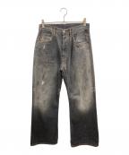 Acne studiosアクネ ストゥディオス）の古着「BLACK TRAFALGAR ルーズフィットジーンズ　アクネ ストゥディオス　B00393」｜グレー