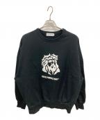 COOTIEクーティー）の古着「Open End Yarn Print Sweat Crew　クーティー」｜ブラック
