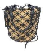 MIU MIUミュウミュウ）の古着「カゴバッグ　ミュウミュウ　5BE062　」｜ブラック