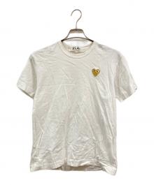 PLAY COMME des GARCONS（プレイコムデギャルソン）の古着「ハートワッペンTシャツ」｜ホワイト
