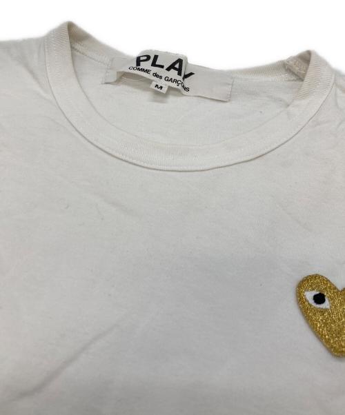 PLAY COMME des GARCONS（プレイコムデギャルソン）PLAY COMME des GARCONS (プレイコムデギャルソン) ハートワッペンTシャツ ホワイト サイズ:Mの古着・服飾アイテム
