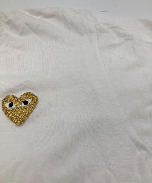 PLAY COMME des GARCONS（プレイコムデギャルソン）PLAY COMME des GARCONS (プレイコムデギャルソン) ハートワッペンTシャツ ホワイト サイズ:Mの古着・服飾アイテム