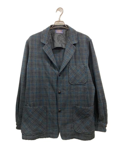 PENDLETON（ペンドルトン）PENDLETON (ペンドルトン) アンコンジャケット グリーン×ブルー サイズ:Ⅼの古着・服飾アイテム