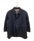 BURBERRY LONDONバーバリーロンドン）の古着「裏地ノバチェックステンカラーコート」｜ネイビー