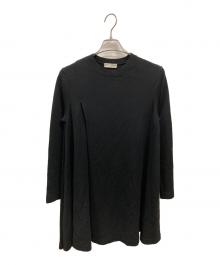 BALENCIAGA（バレンシアガ）の古着「ニットAラインワンピース　バレンシアガ　359670 T1283」｜ブラック