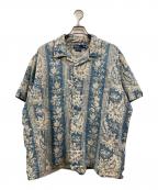 POLO RALPH LAURENポロ・ラルフローレン）の古着「オープンカラーシャツ」｜ブルー×アイボリー