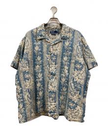 POLO RALPH LAUREN（ポロ・ラルフローレン）の古着「オープンカラーシャツ」｜ブルー×アイボリー
