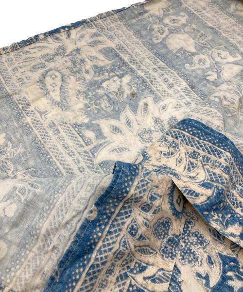 POLO RALPH LAUREN（ポロ・ラルフローレン）POLO RALPH LAUREN (ポロ・ラルフローレン) オープンカラーシャツ ブルー×アイボリー サイズ:XXLの古着・服飾アイテム