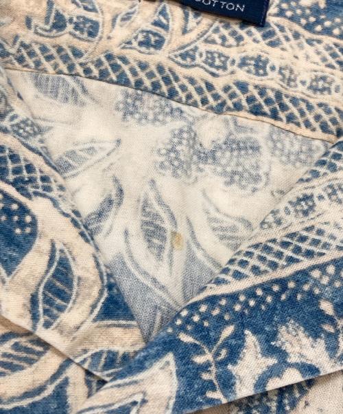 POLO RALPH LAUREN（ポロ・ラルフローレン）POLO RALPH LAUREN (ポロ・ラルフローレン) オープンカラーシャツ ブルー×アイボリー サイズ:XXLの古着・服飾アイテム