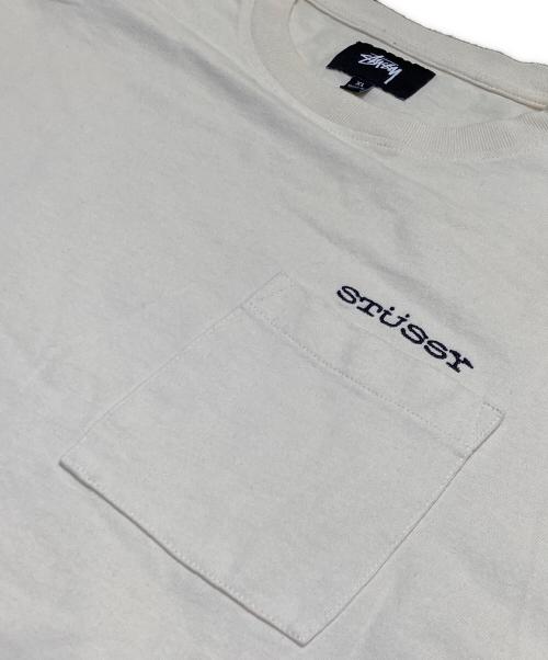 stussy（ステューシー）stussy (ステューシー) ポケットTシャツ アイボリー サイズ:XLの古着・服飾アイテム