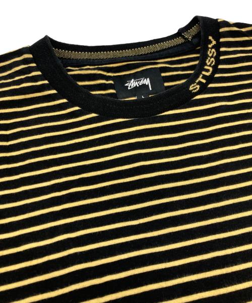 stussy（ステューシー）stussy (ステューシー) Tシャツ ブラック×イエロー サイズ:Lの古着・服飾アイテム
