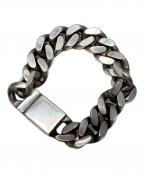 Saint Laurent Parisサンローランパリ）の古着「カーブチェーンブレスレット」｜シルバー