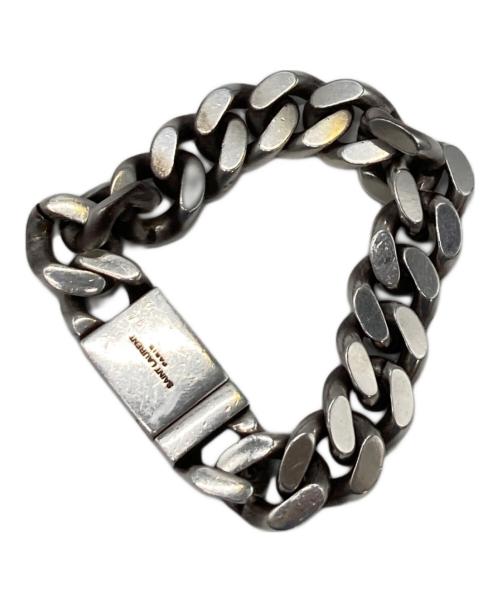 Saint Laurent Paris（サンローランパリ）Saint Laurent Paris (サンローランパリ) カーブチェーンブレスレット シルバーの古着・服飾アイテム