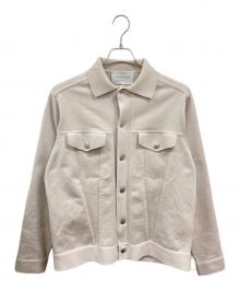 TOMORROW LAND（トゥモローランド）の古着「ポリエステルウール ニットGジャン　トゥモローランド　63-02-34-02011」｜ベージュ