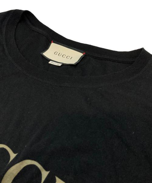 GUCCI（グッチ）GUCCI (グッチ) ロゴ ウォッシュドオーバーサイズ Tシャツ ブラック サイズ:Sの古着・服飾アイテム