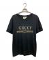 GUCCI（グッチ）の古着「ロゴ ウォッシュドオーバーサイズ Tシャツ」｜ブラック