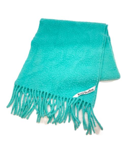 Acne studios（アクネ ストゥディオス）ACNE STUDIOS (アクネ ストゥディオス) ウールマフラー　アクネ ストゥディオス　3725460720 ブルーの古着・服飾アイテム