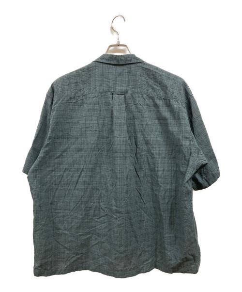 SEDAN ALL-PURPOSE（セダンオールパーパス）SEDAN ALL-PURPOSE (セダンオールパーパス) DOBBY PLAID OPEN COLLAR S/S SHIRT グリーン サイズ:Lの古着・服飾アイテム
