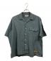 SEDAN ALL-PURPOSE（セダンオールパーパス）の古着「DOBBY PLAID OPEN COLLAR S/S SHIRT」｜グリーン