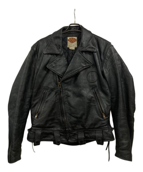 HARLEY-DAVIDSON（ハーレーダビッドソン）HARLEY-DAVIDSON (ハーレーダビッドソン) ダブルライダースレザージャケット ブラック サイズ:SIZE44の古着・服飾アイテム