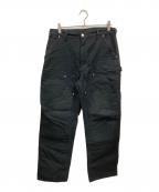CarHarttカーハート）の古着「DOUBLE FRONT UTILITY WORK PANT」｜ブラック