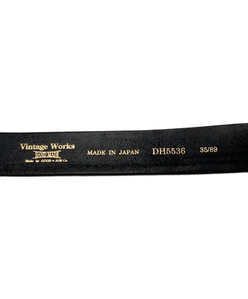 VINTAGE WORKS（ヴィンテージワークス）VINTAGE WORKS (ヴィンテージワークス) Leather belt 7Hole ブラック サイズ:35/89の古着・服飾アイテム