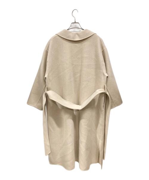 emmi atelier（エミアトリエ）emmi atelier (エミアトリエ) ウールへリンボンリバーコート アイボリーの古着・服飾アイテム