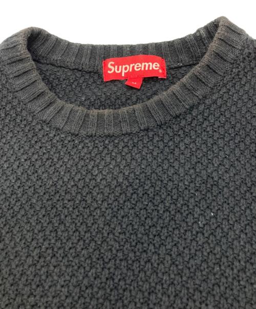 SUPREME（シュプリーム）SUPREME (シュプリーム) Texturedスモールボックスロゴニット　シュプリーム ブラック サイズ:Ｍの古着・服飾アイテム