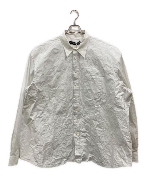 Y/PROJECT（ワイ プロジェクト）Y/PROJECT (ワイ プロジェクト) ホワイトスクランチシャツ　201SI008 ホワイト サイズ:Ｍの古着・服飾アイテム