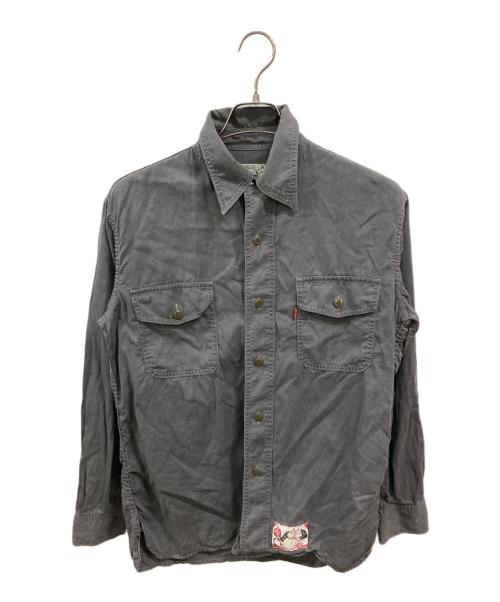 EVISU（エヴィス）EVISU (エヴィス) レーヨンシャツ グレー サイズ:38の古着・服飾アイテム