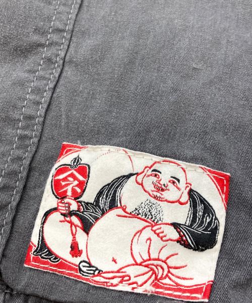 EVISU（エヴィス）EVISU (エヴィス) レーヨンシャツ グレー サイズ:38の古着・服飾アイテム