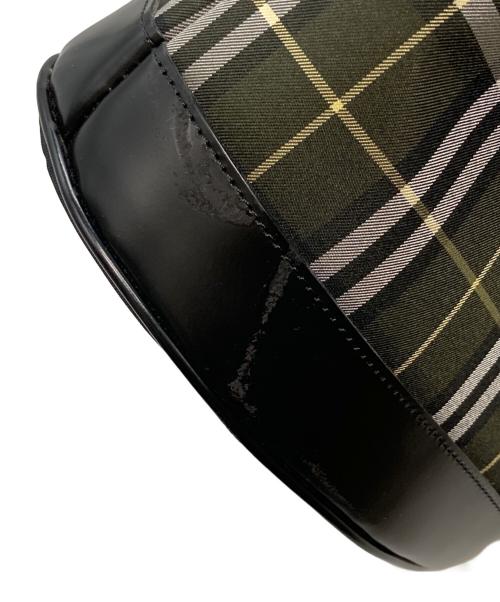 BURBERRY BLUE LABEL（バーバリー ブルー レーベル）BURBERRY BLUE LABEL (バーバリーロンドンブルーレーベル) バケツ型トートバッグ　バーバリーロンドンブルーレーベル　BT601-475 グリーンの古着・服飾アイテム