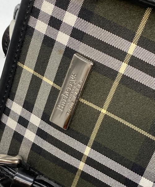 BURBERRY BLUE LABEL（バーバリー ブルー レーベル）BURBERRY BLUE LABEL (バーバリーロンドンブルーレーベル) バケツ型トートバッグ　バーバリーロンドンブルーレーベル　BT601-475 グリーンの古着・服飾アイテム