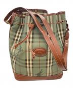 Burberry'sバーバリー）の古着「巾着ショルダーバッグ　バーバリーズ　」｜グリーン
