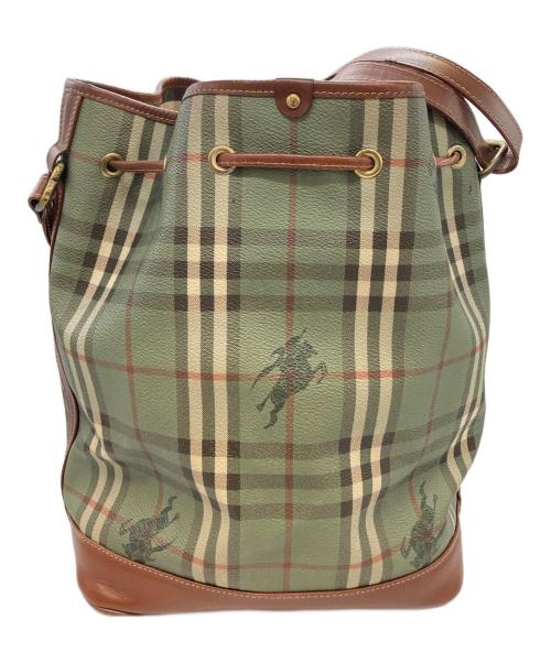 Burberry's（バーバリー）Burberry's (バーバリーズ) 巾着ショルダーバッグ　バーバリーズ　 グリーンの古着・服飾アイテム