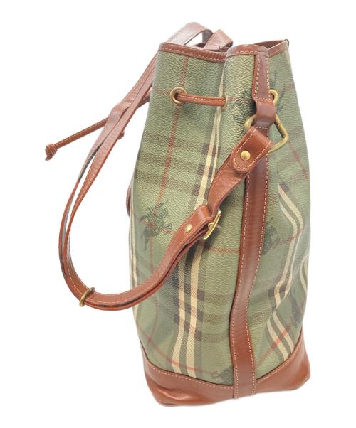 Burberry's（バーバリー）Burberry's (バーバリーズ) 巾着ショルダーバッグ　バーバリーズ　 グリーンの古着・服飾アイテム