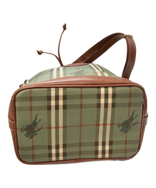 Burberry's（バーバリー）Burberry's (バーバリーズ) 巾着ショルダーバッグ　バーバリーズ　 グリーンの古着・服飾アイテム