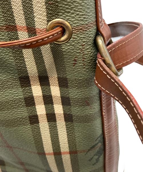 Burberry's（バーバリー）Burberry's (バーバリーズ) 巾着ショルダーバッグ　バーバリーズ　 グリーンの古着・服飾アイテム