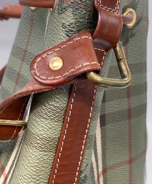 Burberry's（バーバリー）Burberry's (バーバリーズ) 巾着ショルダーバッグ　バーバリーズ　 グリーンの古着・服飾アイテム