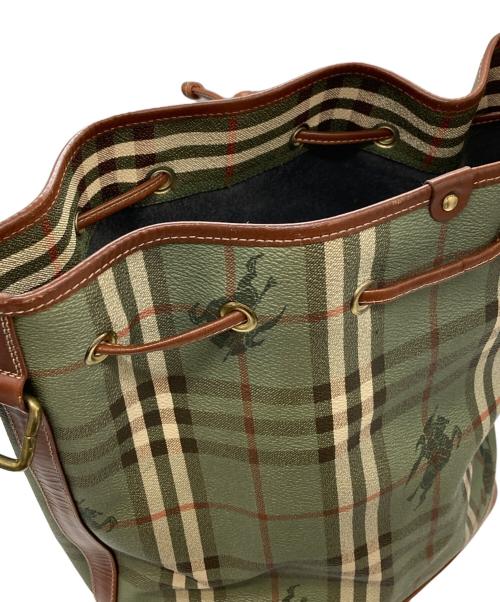 Burberry's（バーバリー）Burberry's (バーバリーズ) 巾着ショルダーバッグ　バーバリーズ　 グリーンの古着・服飾アイテム