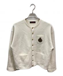 CABAN（キャバン）の古着「コットンカシミヤ クルーネックカーディガン」｜ホワイト