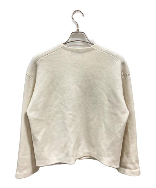 CABAN（キャバン）CABaN (キャバン) コットンカシミヤ クルーネックカーディガン ホワイト サイズ:Ｍの古着・服飾アイテム