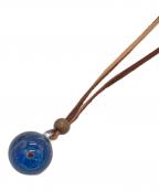 plus alphaプラスアルファ）の古着「宇宙ガラスペンダントネックレス」｜ブルー×ブラウン